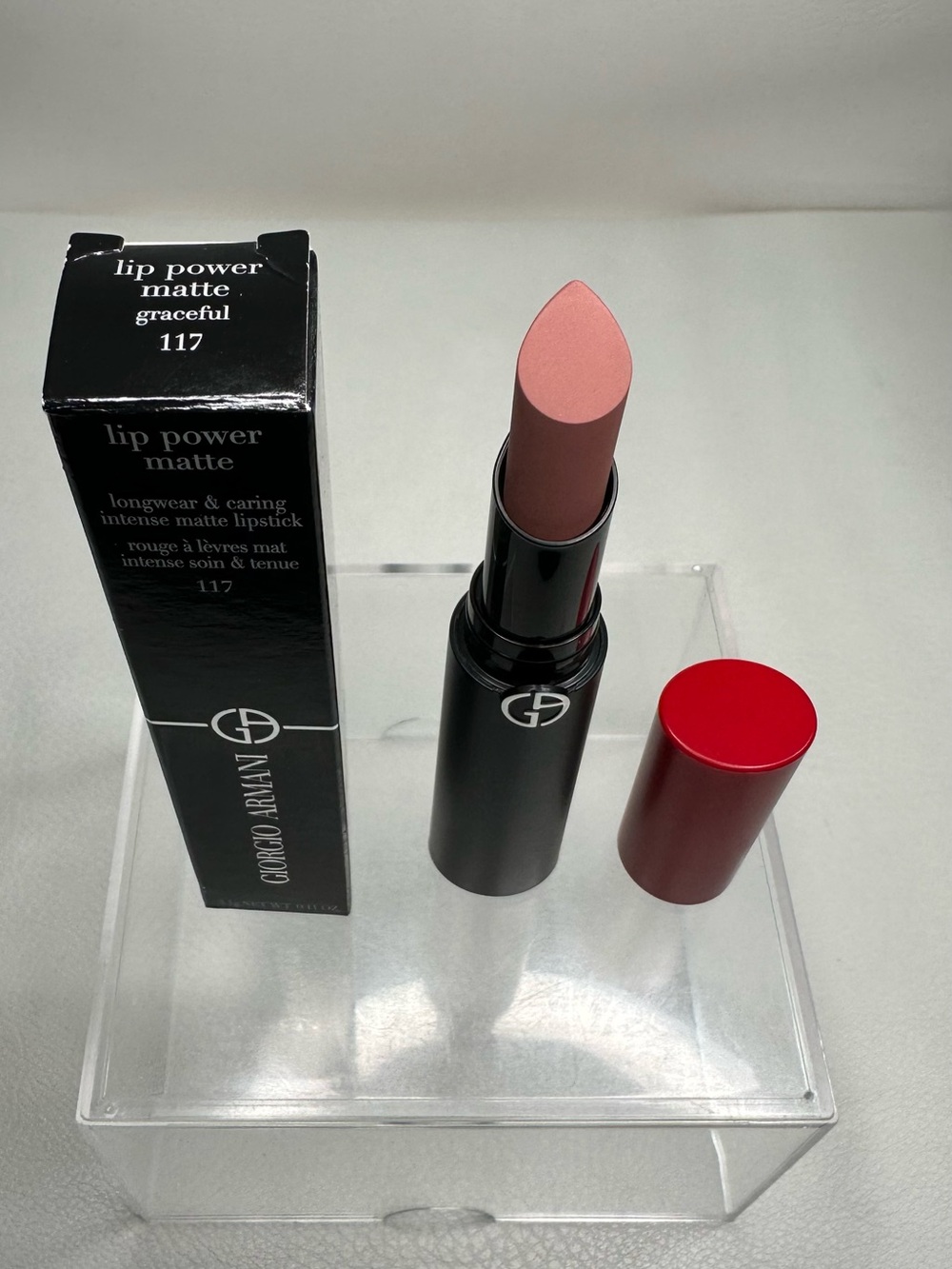 Giorgio Armani Lip Power Matte Lipstick - Pink Nude (Graceful 117)
